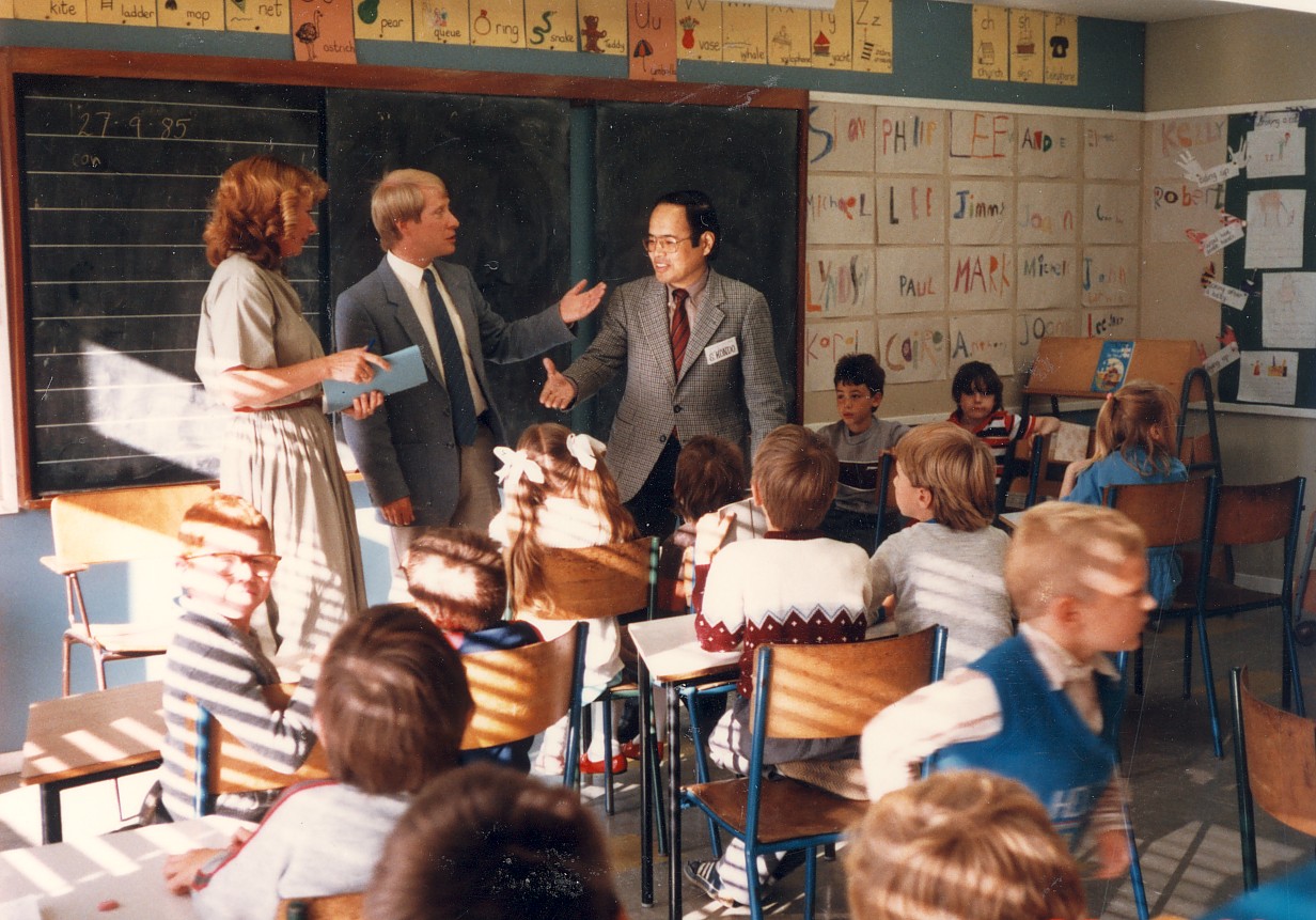 エバレット（ワシントン州）小学校訪問　1983年９月